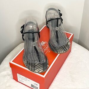 Coach Black and Gray Sandals with Stylish Design